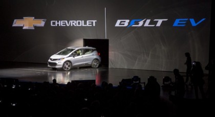 General Motors launched its new Chevrolet Bolt EV at the Consumer Electronics Show in Las Vegas Jan. 6. PHOTO: General Motors