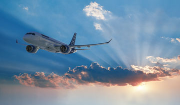 Bombardier's CSeries commercial jet is expected to compete with some of the smaller planes made by Boeing and Airbus. PHOTO Bombardier