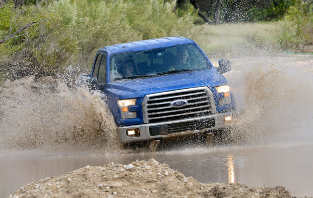 The 2015 Ford F-150 features available LED headlights. PHOTO Ford