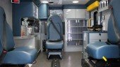 An ambulance built by Crestline Coach for Essex-Windsor EMS features Ferno Acetech informatics and monitoring modules used for monitoring seat belt use. PHOTO Crestline