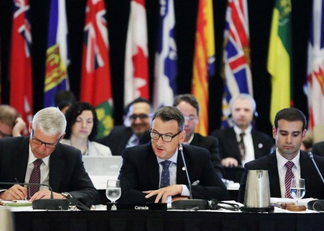 Greg Rickford, Canada’s Minister of Natural Resources, calls the 2015 Energy and Mines Ministers’ Conference to order in Halifax, Nova Scotia. PHOTO: CNW Group/Natural Resources Canada