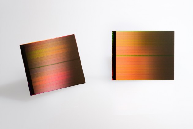 The first new memory category in 25 years, 3D Xpoint technology wafers are currently running in production lines at Intel Micron Flash Technologies. PHOTO: Intel