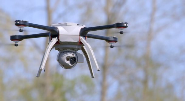 York Regional Police have been using their Aeryon Skyranger as a security measure to ensure venues are clear before fans attend events. PHOTO: Aeryon Labs
