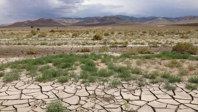 Cracked earth in Nevada. The western U.S. has experienced some of the worst droughts in its history in recent years. PHOTO: Famartin, via Wikimedia Commons