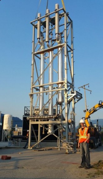 Construction underway at the Squamish facility. PHOTO: Carbon Engineering 