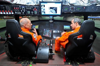Crew preparation in the cockpit of Aeros's Dragon Dream. PHOTO: Aeros