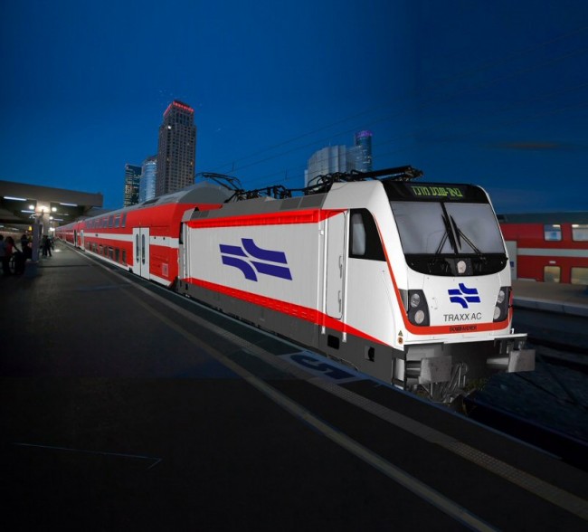 Bombardier's TRAXX AC locomotive. The design will replace existing the company's 369 diesel models already in use in Israel. PHOTO: Bombardier