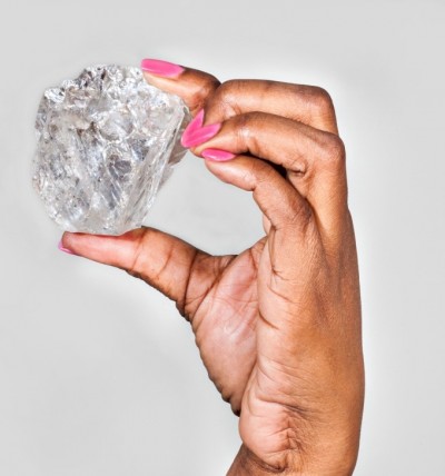 The 1,111 carat diamond recovered at Lucara's Botswana mine. PHOTO: Lucara