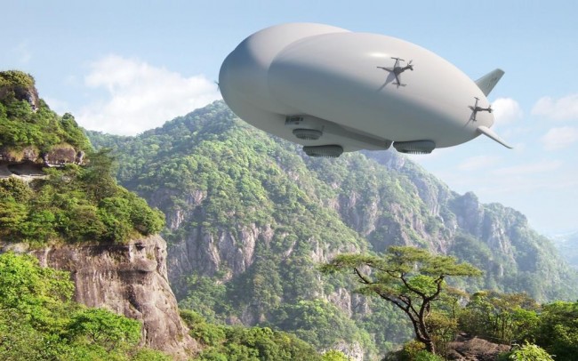 Concept of Lockheed Martin’s Hybrid Airship. the company plans to build a 21-tonne first, before scaling the technology up to a stadium-sized 500 tonnes. PHOTO: Lockheed Martin