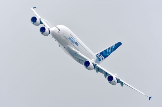 Airbus signed a 118-place, US$25 billion deal with Iran, which included the sale of 12 of its huge A380s. PHOTO: Airbus