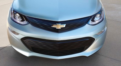 The front end of the new EV. Both the front and rear exterior sport LED lights. PHOTO: General Motors