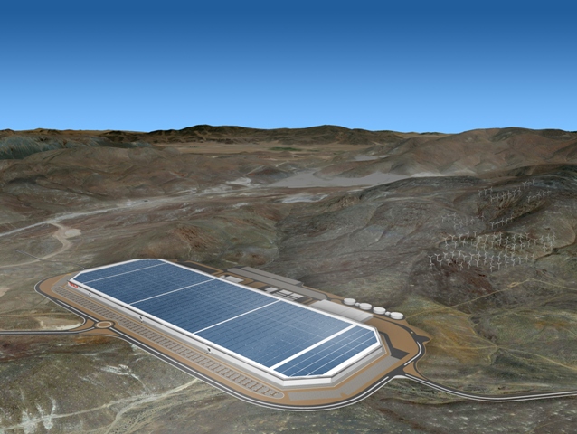 Artist rendering of Tesla's Gigafactory. The much-touted Nevada plant is under construction. PHOTO: Tesla
