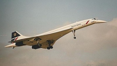 A British Airways Concorde, its iconic droop-nose enabled for landing. PHOTO: Ian Gratton, via Wikimedia Commons