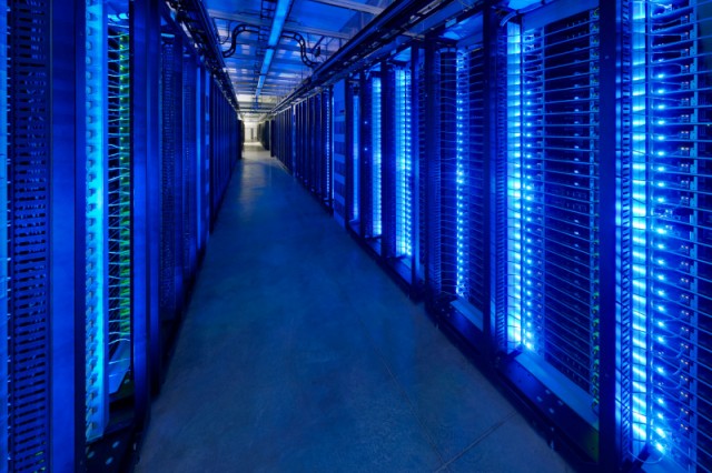 Interior of a Facebook data centre in Prineville, Oregon. PHOTO: Facebook