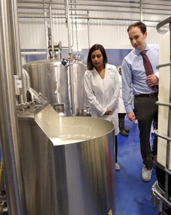 MP Ruby Sahota tours Quality Cheese Inc.'s new facility in Orangeville, Ont. PHOTO: Tim Fraser/FedDev Ontario