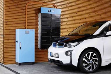 The energy storage unit will give used batteries from BMW i3s a second life. PHOTO: BMW