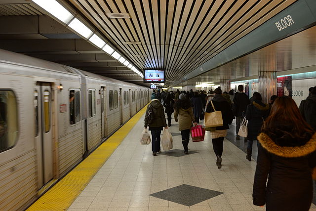Toronto's Bloor-Yonge Station is notoriously crowded at rush hour. Planners say the DRL would ease congestion at the station and along the Yonge Steet line