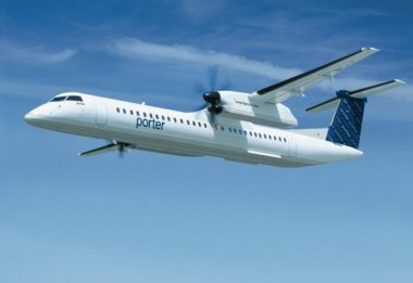 The new order will add three planes to Porter Airlines' roster, bringing the total size of the airline's fleet to 29. PHOTO: Bombardier