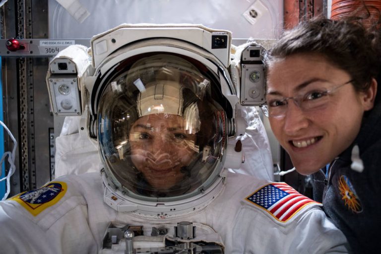 Worlds 1st Female Spacewalking Team Makes History Updated Canadian